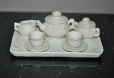 Ceramic Bisque Miniature Tea Set