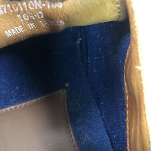 Vtg Polo Ralph Lauren Mens Size 10.5 D Suede Leather Oxford Tan Lace Up Shoes - Picture 9 of 10