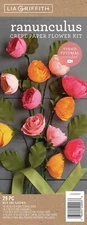 Crepe Paper Flower Kit -Ranunculus (Pack of 1)