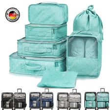 8 PCS Travel Luggage Organiser Set Suitcase Storage Bags Clothing Packing Cubes~