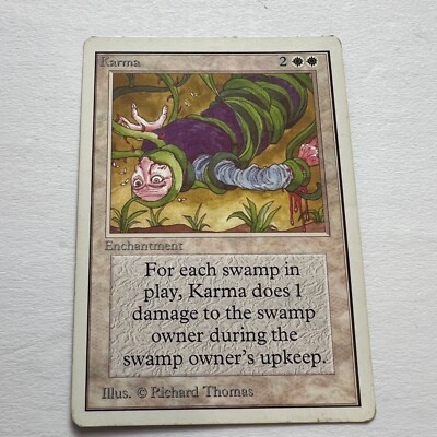 MTG Karma Unlimited Edition Magic the Gathering HP Heavily Played