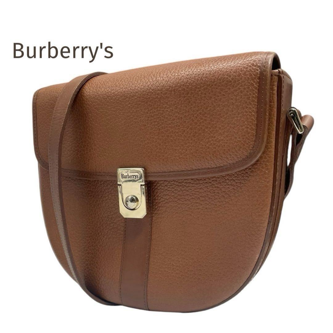 Burberry Shoulder Bag Nova Check Leather Brown Authentic F1104122