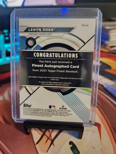 Lenyn Sosa 2023 Topps Finest Refractor Rookie Card RC Auto #FA-LS White Sox - Picture 2 of 2