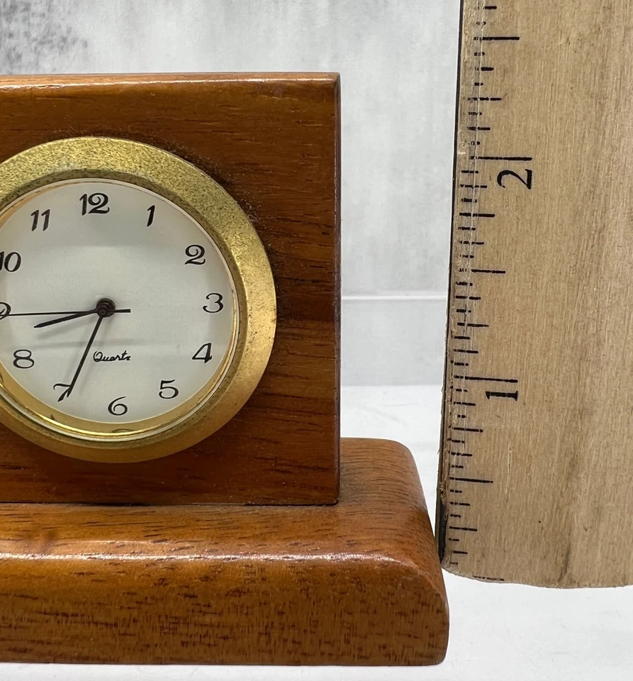 Dilo con Koa Año del Dragón Madera Mesa Estante Escritorio Reloj Foto 3 de 4