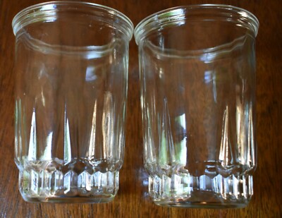 Two Vintage Jelly Jar Glasses Made by Ball Glass Company Crown