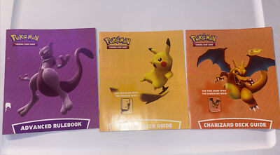 3 pokemon Books trading card game deck guides/rulebooks | eBay