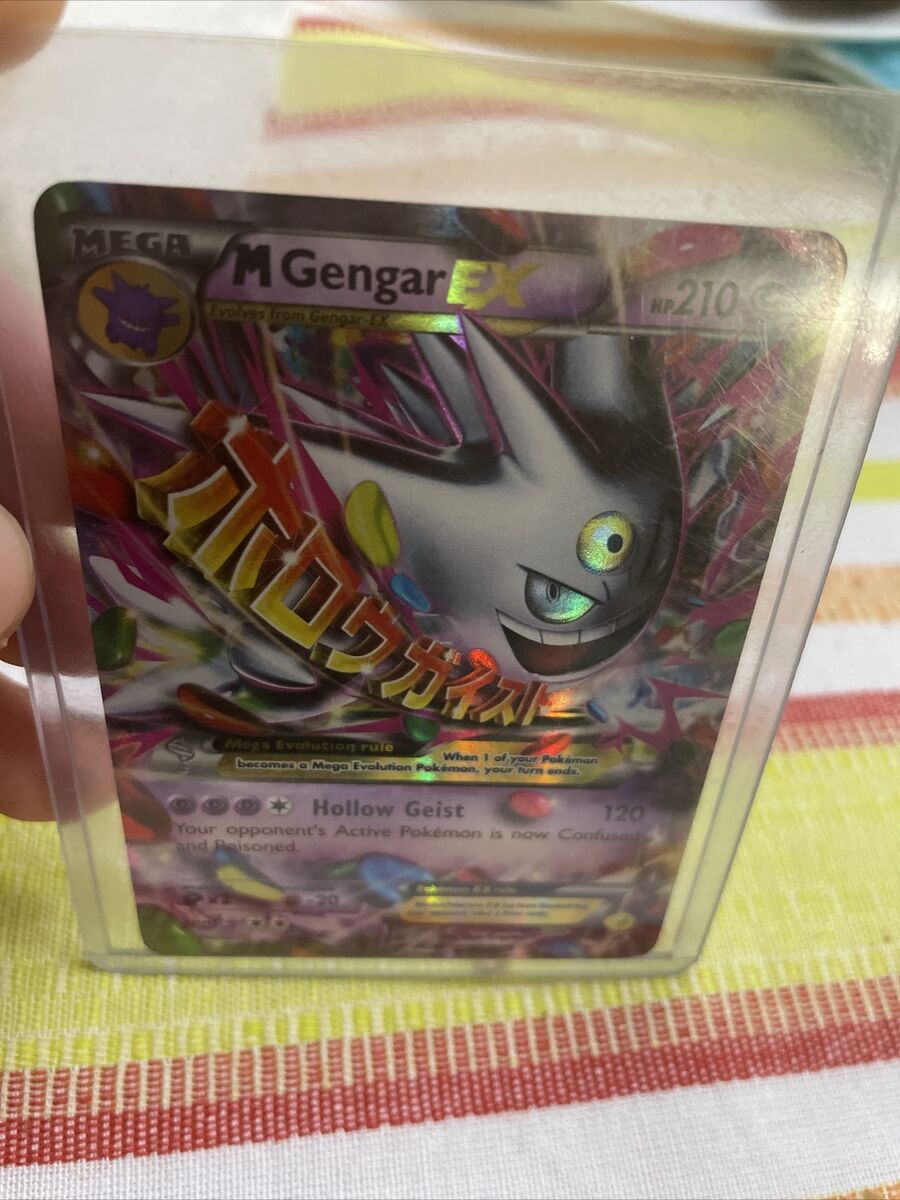 Mega Gengar EX XY166 Shiny Black Star Promo Pokemon Card Rare Holo