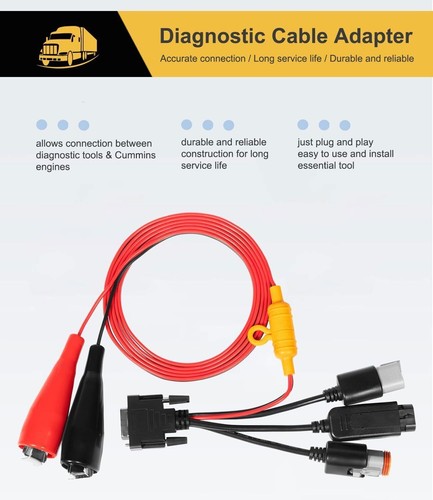 MPS-493033 Diagnostic Adapter Cable Fits Nexiq USB Link 2 & 3, Cummins Inline 7 - Afbeelding 7 van 10