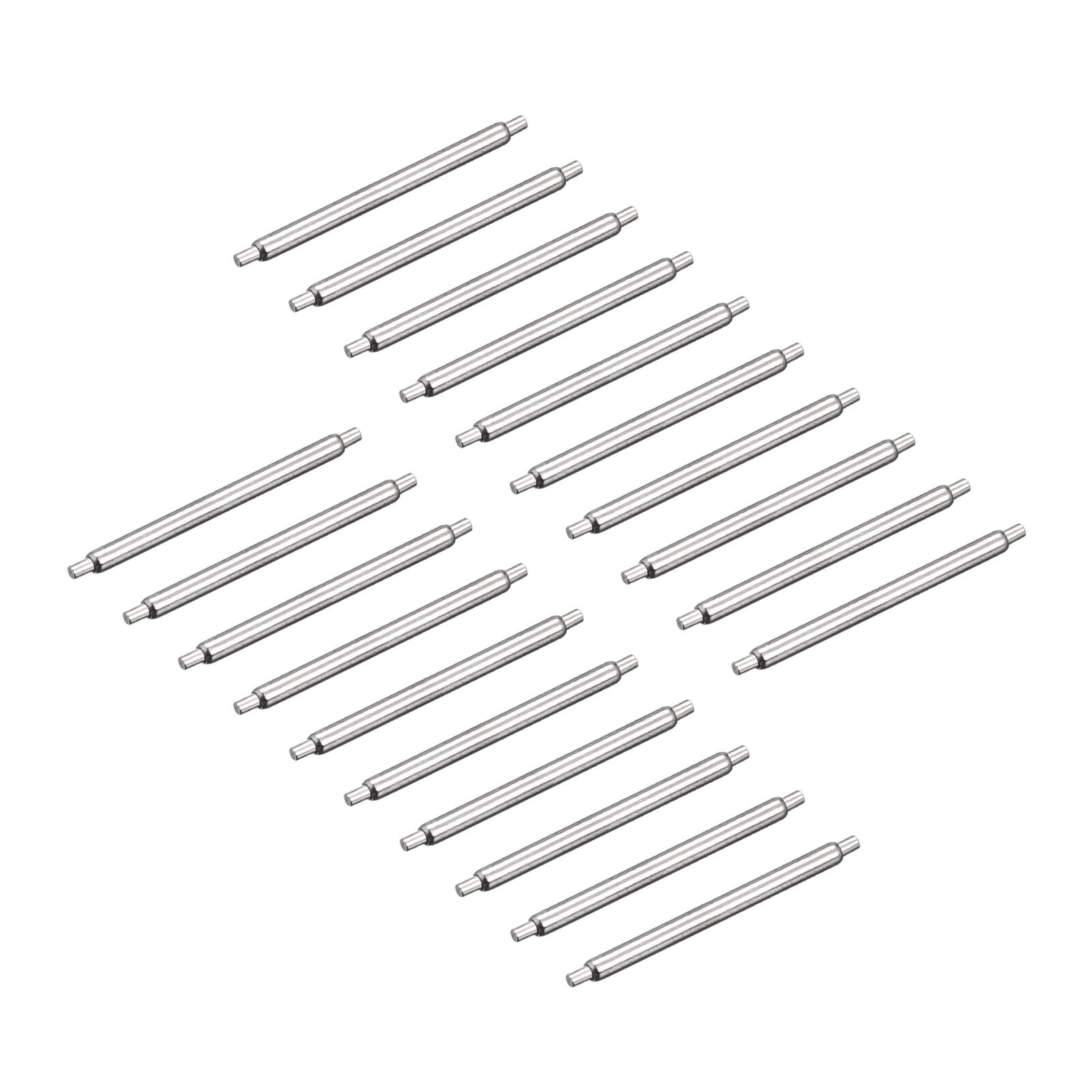 20pcs Watch Band Pin 15mm Stainless Steel Spring Bar Pins 1.2mm Dia.