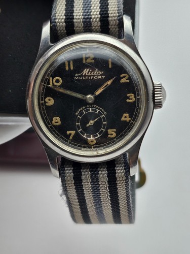Mido Multifort Super Automatic Vintage Black Dial Bumper Automatic Parts/Repair