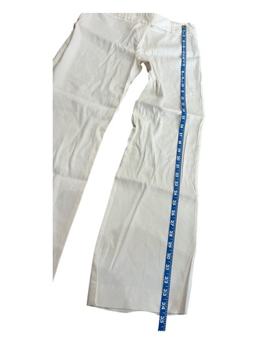 BCBGMAXAZRIA Women Ivory Linen Blend Pants, Size 0 - Picture 13 of 21