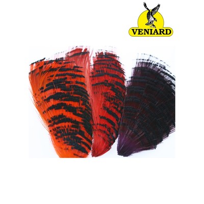 VENIARD Golden Pheasant Tippet piece (½ collar) dyed ** New 2024 Stocks **