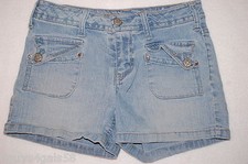 Girls SQUEEZE JEANS Light Blue Denim Shorts STRETCHY Front Flap Pkts 12 TALL