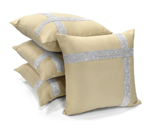 Luxury 4 Pack Filled Cushions Decorative Scatter Cushions Pillows Hollowfibre - Picture 22 of 62