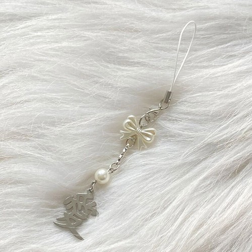 Bowknot Rabbit Love Pendant Phone Straps Backpack Charm Keys Decoration Chain - Photo 6 sur 10