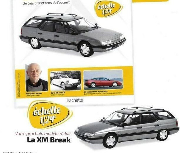 Diecast model cars Citroen XM 1/24 WhiteBox Break metallise green foncé 1991 - A