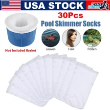 30/60 Pack Pool Skimmer Socks Filter Replacement Savers for Basket Swimming Pool