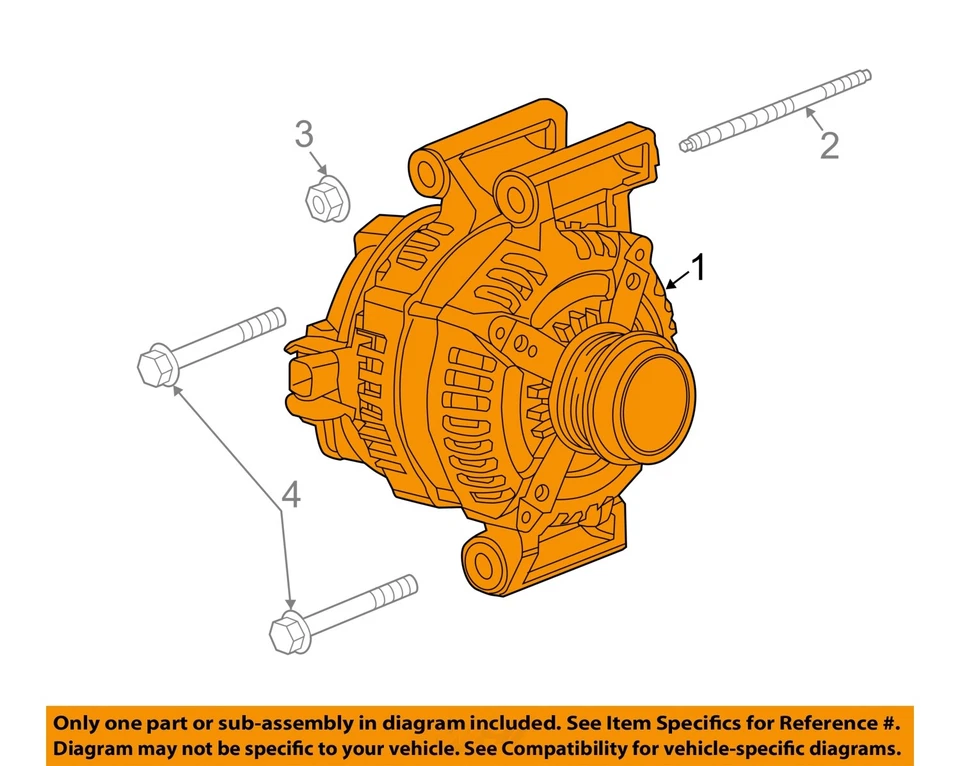 Used Alternator fits: 2015 Chevrolet Malibu VIN 1 4th digit New Style 2.5L 150 a Foto 3 de 4