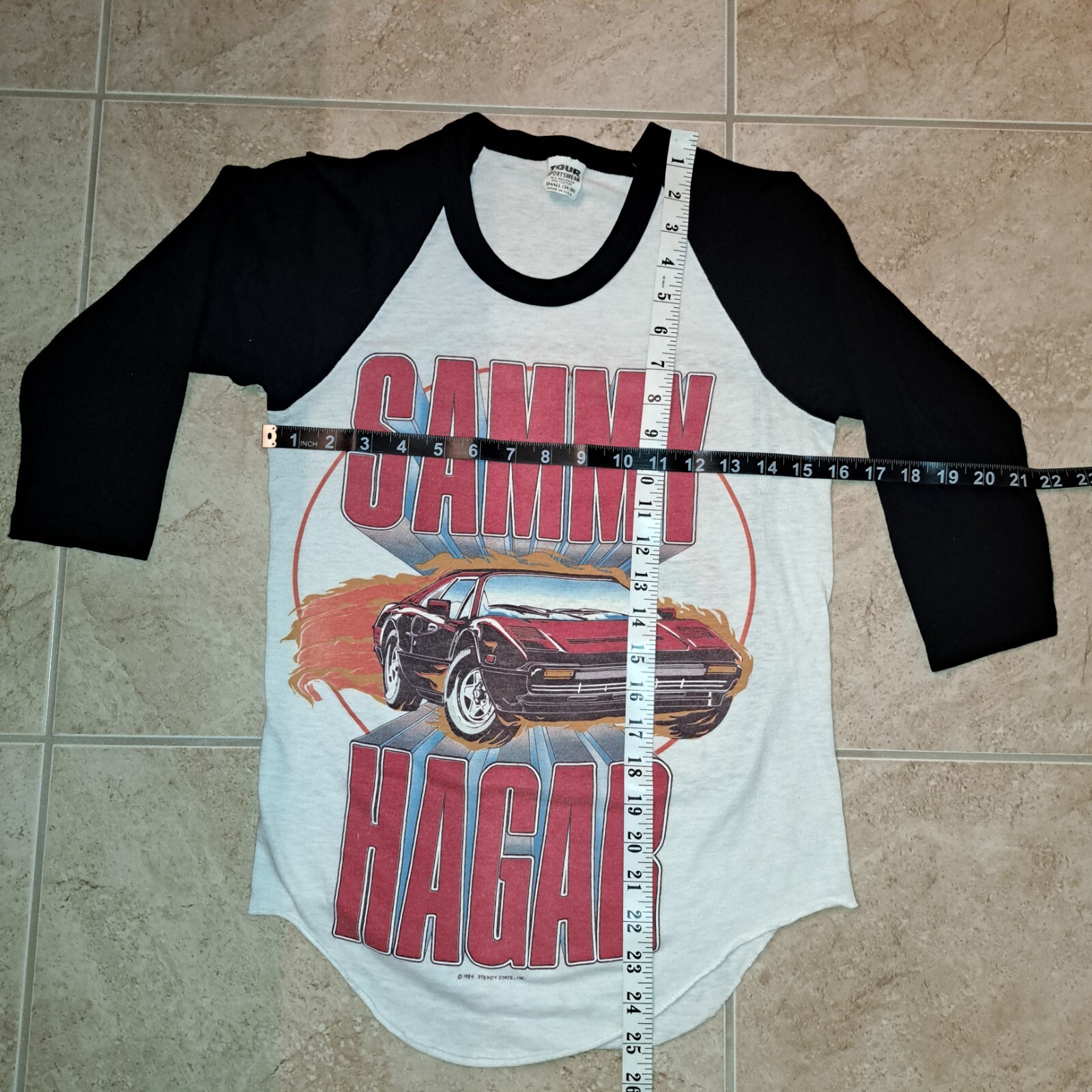 vintage sammy hagar texas is best raglan concert t shirt 80s small image 2
