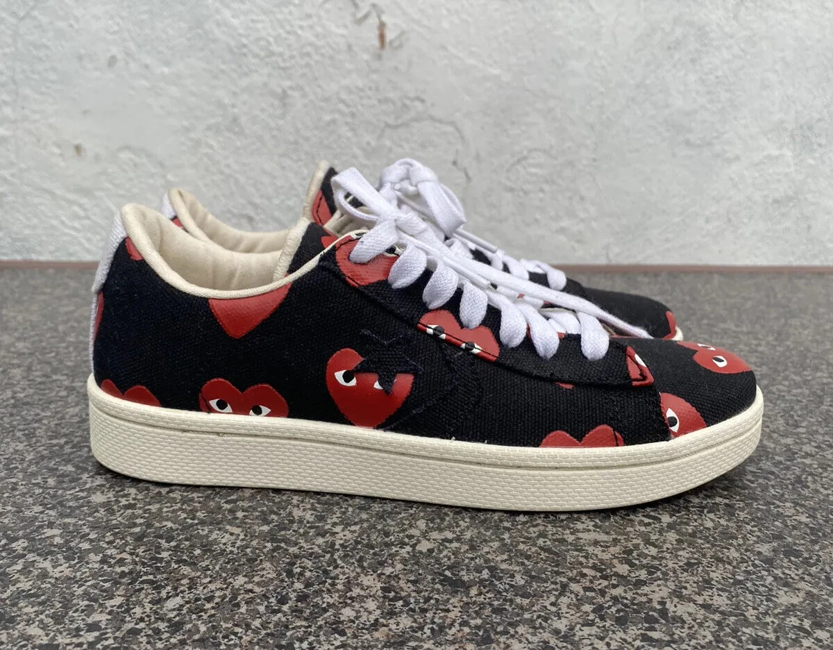 x Play Comme Des Garcons CDG Pro 140711C Black/Red Hearts Men's 5 | eBay