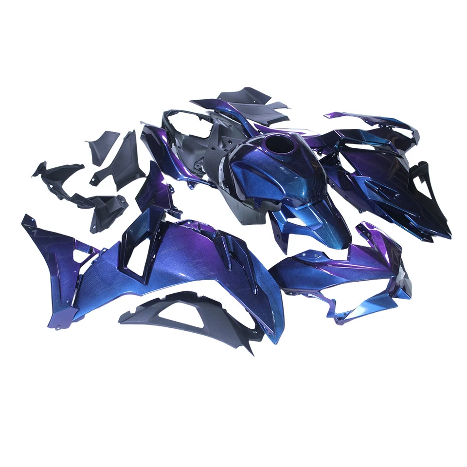 Kit de carenado azul púrpura + tanque para carrocería Kawasaki Ninja 500 2024 2025 EX500 Foto 2 de 4
