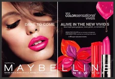 Maybelline Emily Didonato 2010s Print Ad (2 page) 2013 "Dare to come alive"