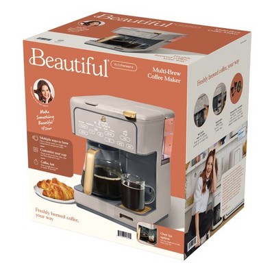Beautiful Multi-Brew 12-Cup Programmable Drip & Single-Serve Coffee Maker,