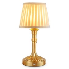 Mr.White Rechargeable Cordless Table Lamp with Fabric Shade, 5200mAh Battery ...