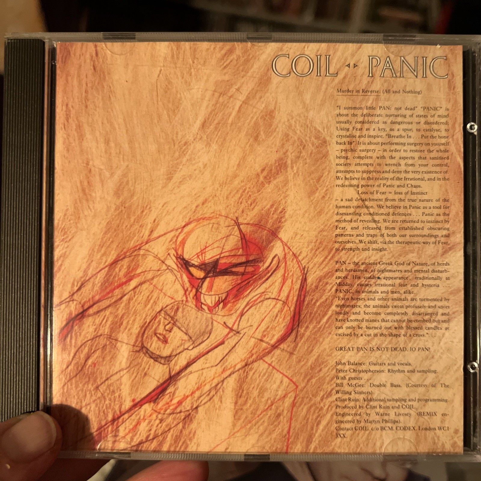 COIL - Aqua Regis/Panic/Tainted Love CD Wax Trax! (WAX013) Pre-Owned Rare OOP CD