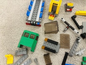 Lego 7897 & 7898 Mixed Parts & Pieces City Passenger Train Cargo Train Track