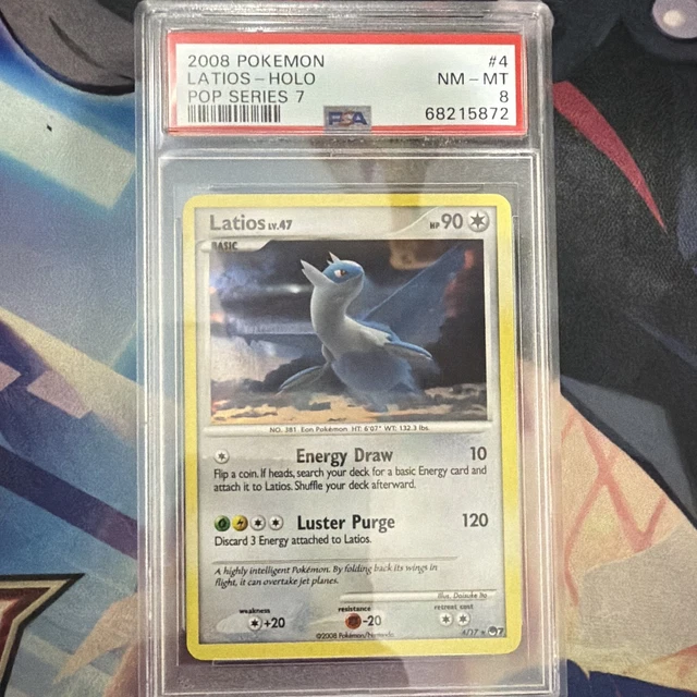 Pokemon 2008 Latios 004/017 POP Series 7 Holo PSA 8 Graded Cert 68215872