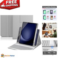 Wireless Keyboard Case with 7-Color Backlight for Galaxy Tab A11/A9 Plus