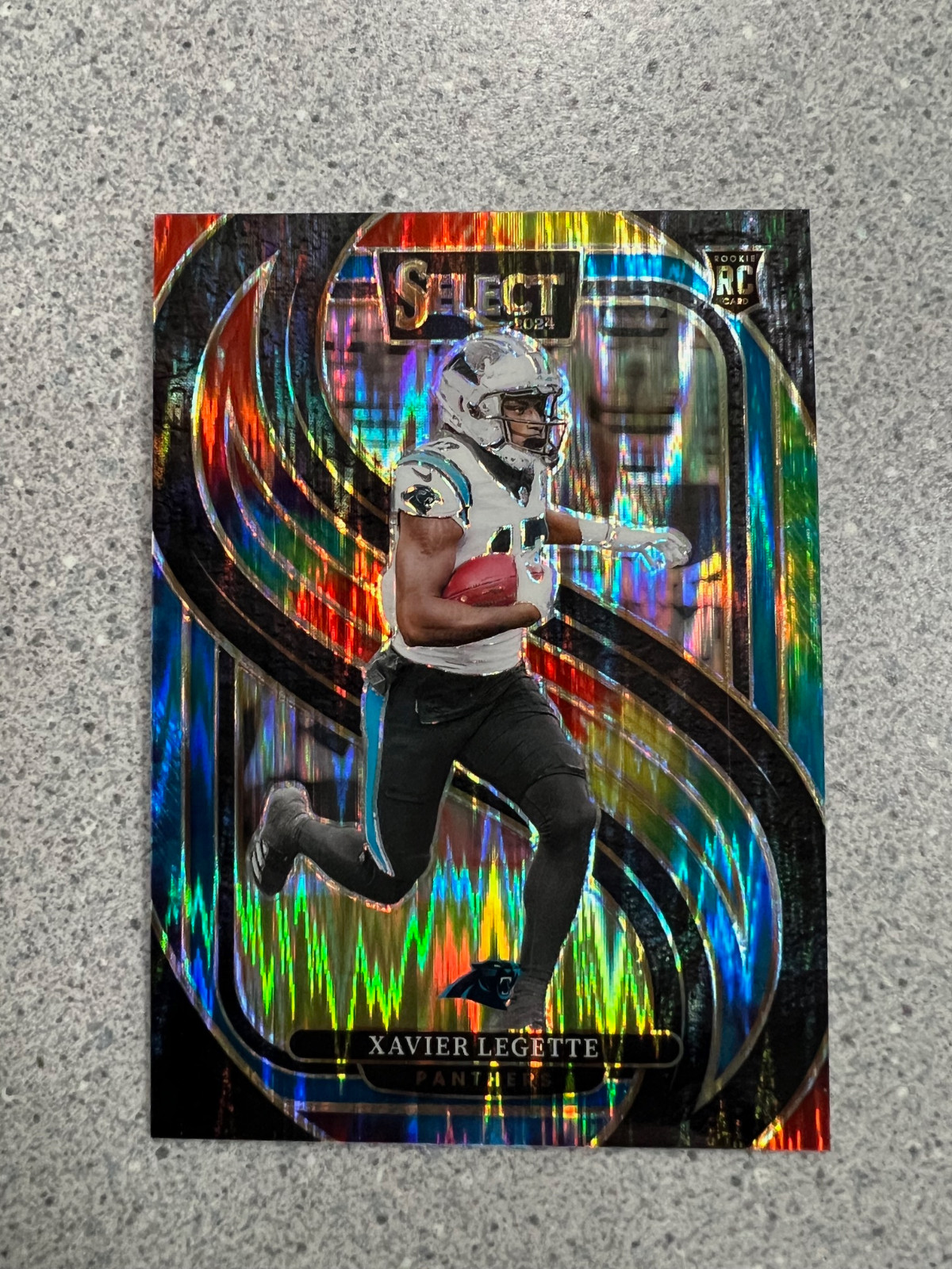 2024 Select Premier Level Xavier Legette Tie-Dye Prizm Panthers Rookie 13/25 !!