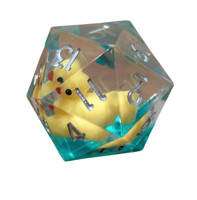 Ente DND Würfel 7 Stück polyedrisch scharfe Kante Harz Würfel Gummi Duckie Set TTRPG D&D