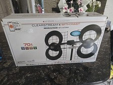 ClearStream 4 UHF Indoor/Outdoor TV Antenna 70 Mile Range 4K 8K UHD w/ 20" Mast