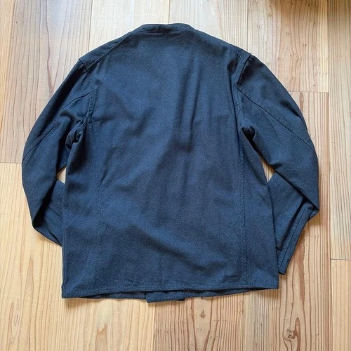 AURALEE Silk 100% Double Button Collarless Jacket Size 3 A7SJ01SD Used image 4