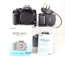 Canon EOS 400D DSLR Camera Body Only NB-2LH Battery & Canon Charger Boxed