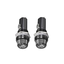 Screw Cap Panel Mounted 6mm x 30mm Fuse Holder AC 125V/15A 250V/10A Black 2Pcs