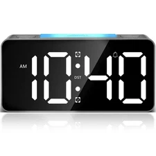 7 inches Loud Alarm Clock for Heavy Sleepers Vibrating Alarms Large Display LED