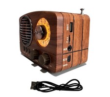 Portable Retro Radio FM/AM/SW, Bluetooth 5.0, 5W Speaker - Compact Sound