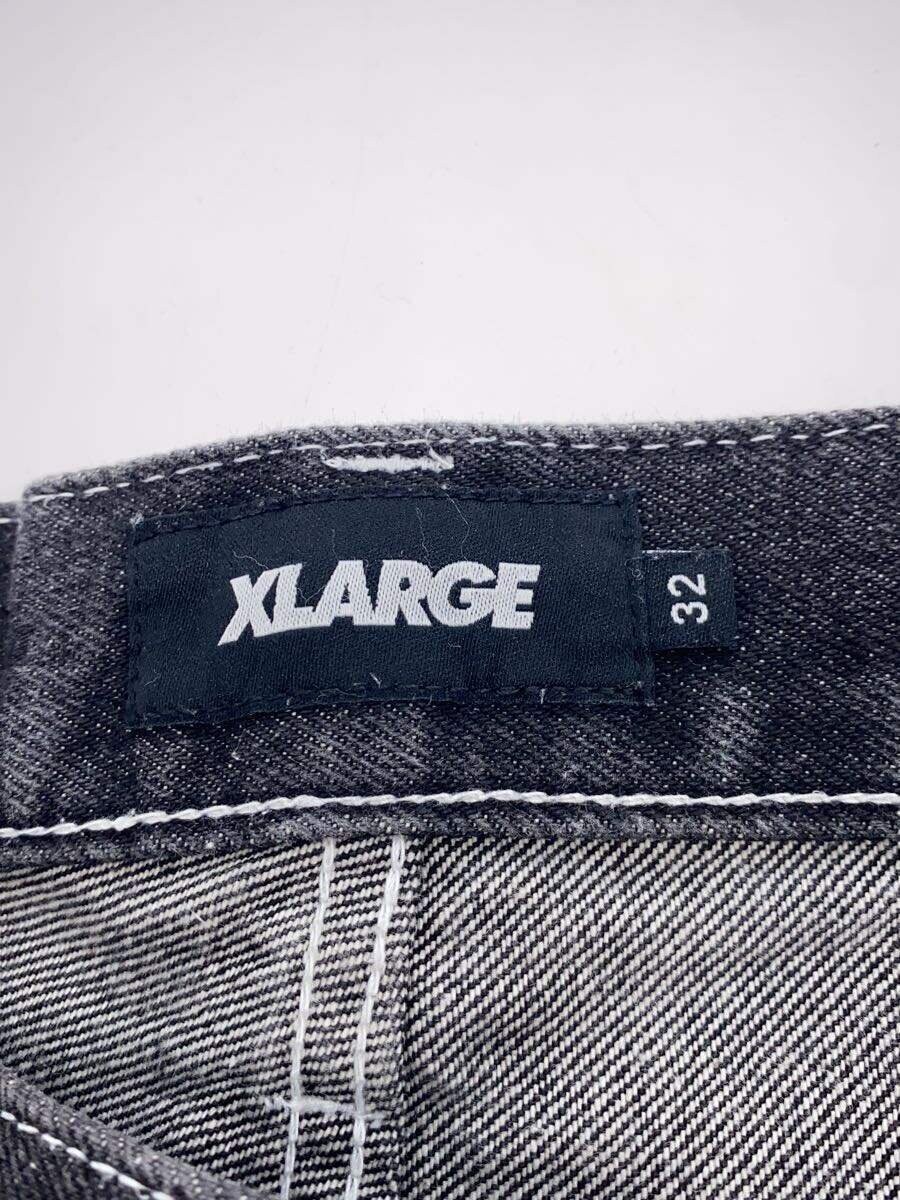 X-LARGE 23AW Stitched Denim Bottom 32 Cotton BLK X-LARGE 23AW Stitched Denim Bottom 32 Cotton BLK