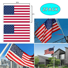 2pcs 4X6FT 120*180cm American Flag USA Flag Printed Nylon Flag National Flag