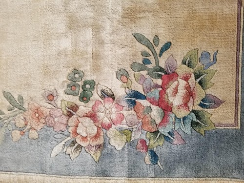Vintage Chinese Hand Knotted Floral Silk Runner Rug 137x67cm - Picture 5 of 12