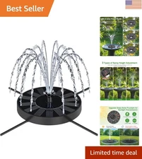Customizable Solar Water Fountain Pump with Flower Nozzles for Stunning Displays