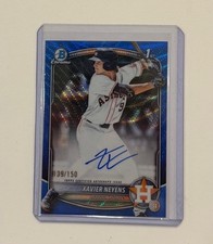 2025 Bowman Draft Chrome Xavier Neyens Blue Wave Refractor Auto 139/150 ASTROS