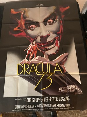 Dracula A.D. 1972 Large French Poster 47'' x 63'' Christopher Lee Cushing Munroe