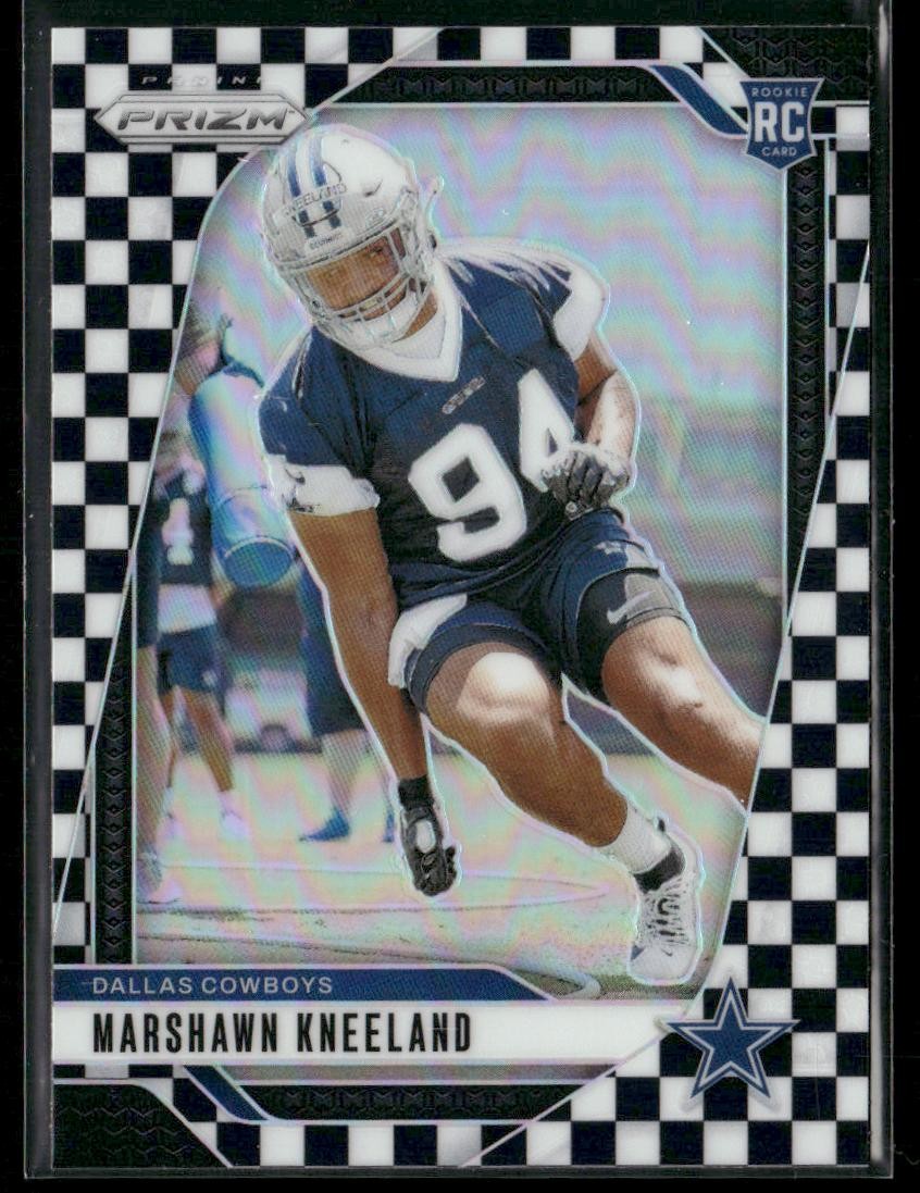 2024 Panini Prizm Marshawn Kneeland #373 Black White Checkerboard Rookie Cowboys