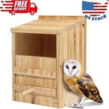 Barn Owl House,Owl Nesting Box for Outside,Wooden Nest House,Square Opening
