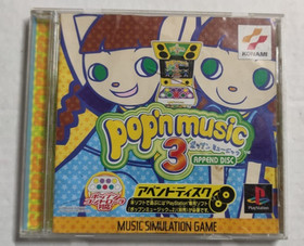 Konami Pop'n Music 3 Append Disc Sony PlayStation 1 Video Game (SLPM-86415)