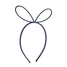 Cute Frosted Rabbit Headbands for Women Dark Blue 1 Pc